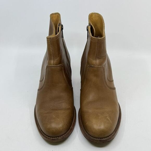 A.P.C. Rue Madame Paris Brown Leather Anna Cowboy Ankle Boots - Picture 5 of 14